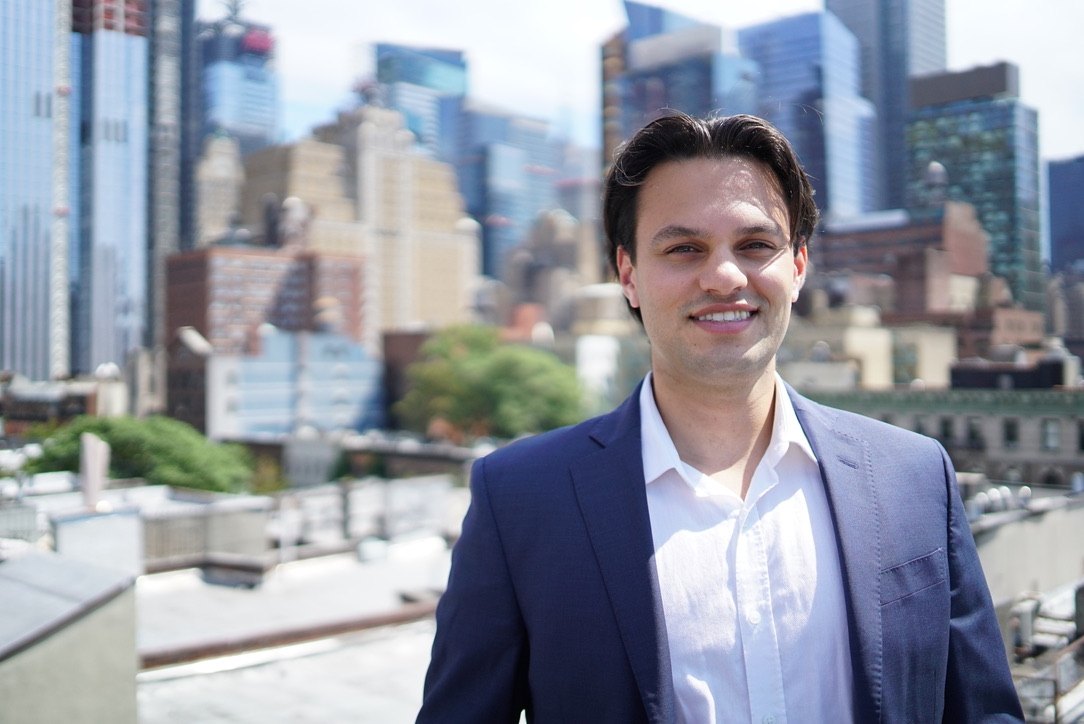 Rohan Popenoe on a Manhattan rooftop